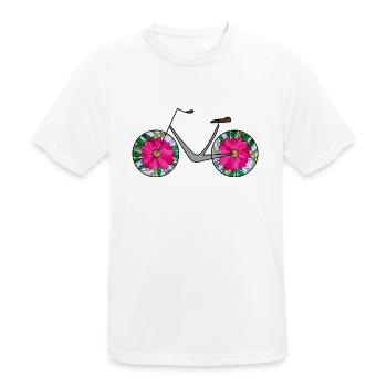 Bike - Men's Breathable T-Shirt - white - Front - AI Model Male 185 dark (185cm)