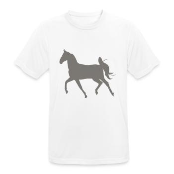 Pferd - Männer T-Shirt atmungsaktiv - Weiß - Vorne - AI Model Male 185 dark (185cm)