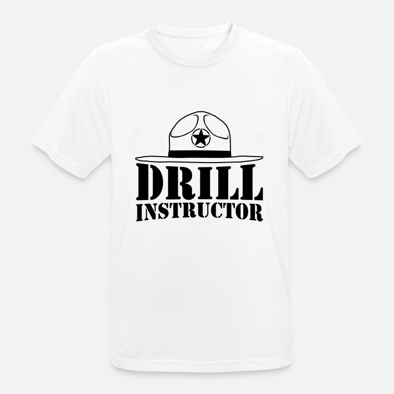 Sheriff Drill Instructor - Männer T-Shirt atmungsaktiv - Weiß