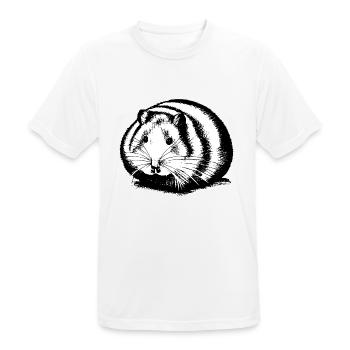Hamster cute animal rodent animals funny pet 12 - Men's Breathable T-Shirt - white - Front - AI Model Male 185 dark (185cm)