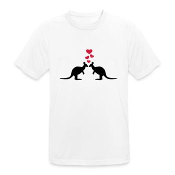 Känguru - Männer T-Shirt atmungsaktiv - Weiß - Vorne - AI Model Male 185 dark (185cm)