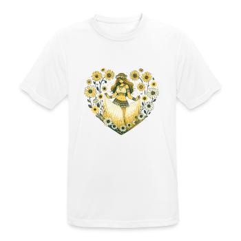 Bauchtänzerin Daisy - Männer T-Shirt atmungsaktiv - Weiß - Vorne - AI Model Male 185 dark (185cm)