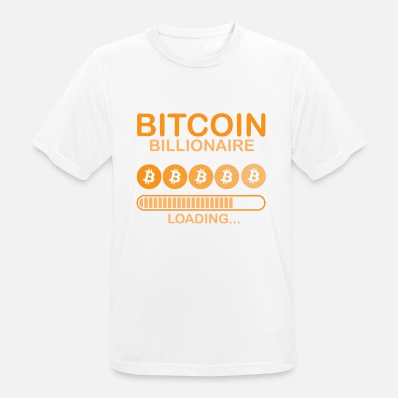 Bitcoin Billionaire Loading, Crypto - Men's Breathable T-Shirt - white