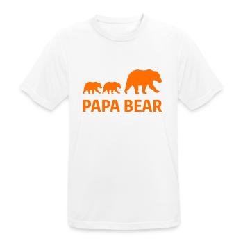 Papa Bear Father Father's Day - Men's Breathable T-Shirt - white - Front - AI Model Male 185 dark (185cm)