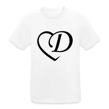 Liebe Buchstabe D - Männer T-Shirt atmungsaktiv - Weiß - Vorne - AI Model Male 185 dark (185cm)