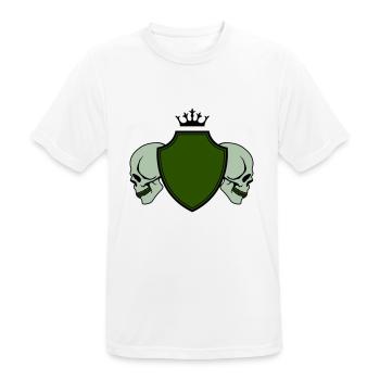 skull wappen - Männer T-Shirt atmungsaktiv - Weiß - Vorne - AI Model Male 185 dark (185cm)