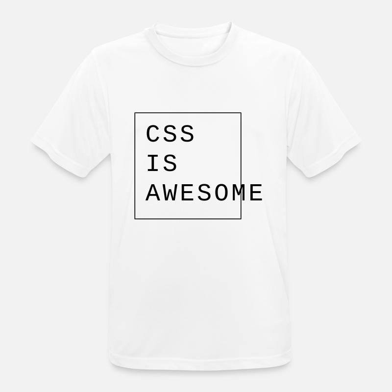 css is awesome Webdesign - Männer T-Shirt atmungsaktiv - Weiß