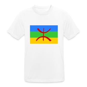 Amazigh - T-shirt respirant Homme - blanc - Devant - AI Model Male 185 dark (185cm)