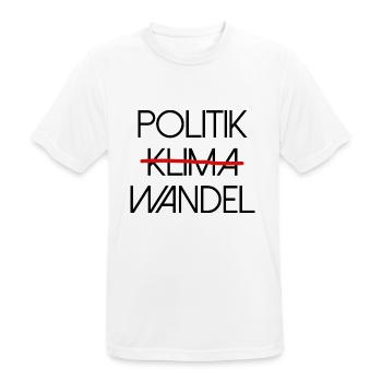 Politik Klima Wandel politisch Klimawandel - Männer T-Shirt atmungsaktiv - Weiß - Vorne - AI Model Male 185 dark (185cm)
