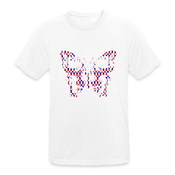 Tatouage Papillon Nature Papillons Mignon Cocon D’été - T-shirt respirant Homme - blanc - Devant - AI Model Male 185 dark (185cm)