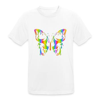 Tatouage Papillon Nature Papillons Mignon Cocon D’été - T-shirt respirant Homme - blanc - Devant - AI Model Male 185 dark (185cm)
