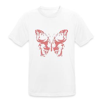 Tatouage Papillon Nature Papillons Mignon Cocon D’été - T-shirt respirant Homme - blanc - Devant - AI Model Male 185 dark (185cm)