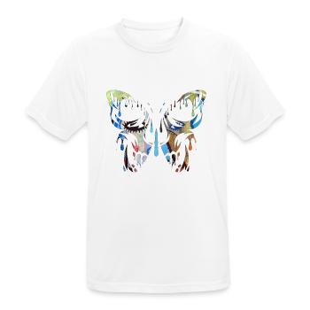 Tatouage Papillon Nature Papillons Mignon Cocon D’été - T-shirt respirant Homme - blanc - Devant - AI Model Male 185 dark (185cm)
