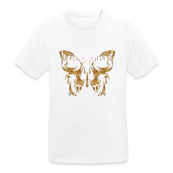 Tatouage Papillon Nature Papillons Mignon Cocon D’été - T-shirt respirant Homme - blanc - Devant - AI Model Male 185 dark (185cm)