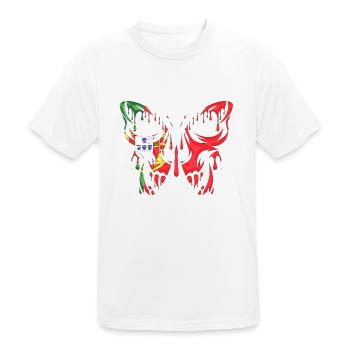Portugal pays drapeau officiel des états continent - T-shirt respirant Homme - blanc - Devant - AI Model Male 185 dark (185cm)