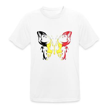 Belgien, Land, Flagge, offizielle Staaten, Kontinent - Männer T-Shirt atmungsaktiv - Weiß - Vorne - AI Model Male 185 dark (185cm)