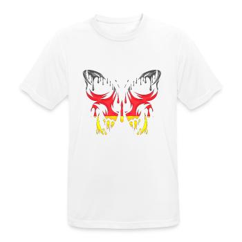 Allemagne Pays Drapeau États officiels Continent - T-shirt respirant Homme - blanc - Devant - AI Model Male 185 dark (185cm)