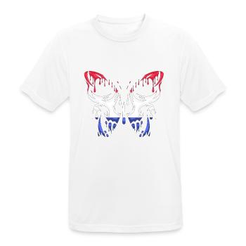 France country flag official states continent - Men's Breathable T-Shirt - white - Front - AI Model Male 185 dark (185cm)