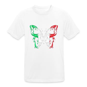 Italy Country Flag Official States Continent - Men's Breathable T-Shirt - white - Front - AI Model Male 185 dark (185cm)