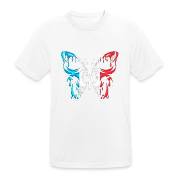 Frankreich, Länderflagge, offizielle Staaten, Kontinent - Männer T-Shirt atmungsaktiv - Weiß - Vorne - AI Model Male 185 dark (185cm)