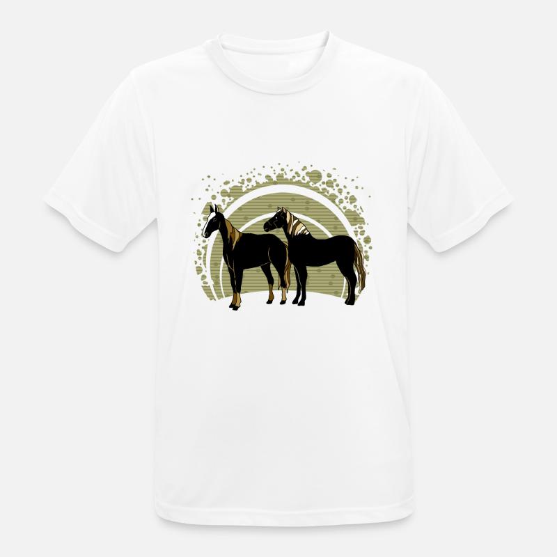 Die Pferde - Männer T-Shirt atmungsaktiv - Weiß