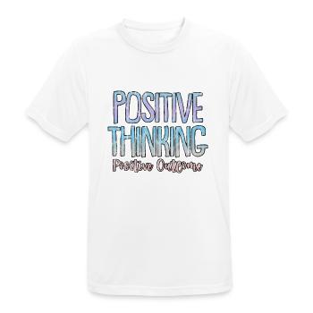 Pensée positive Résultat positif 3 - T-shirt respirant Homme - blanc - Devant - AI Model Male 185 dark (185cm)