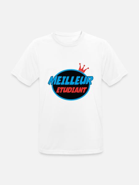 BEST STUDENT - Men's Breathable T-Shirt - white
