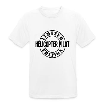 helicopter pilot limited edition stamp c - Men's Breathable T-Shirt - white - Front - AI Model Male 185 dark (185cm)