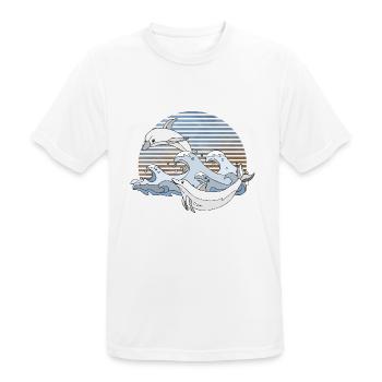 Delphine - Männer T-Shirt atmungsaktiv - Weiß - Vorne - AI Model Male 185 dark (185cm)