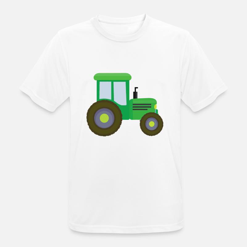 Traktor Kinder Geschenkidee - Männer T-Shirt atmungsaktiv - Weiß