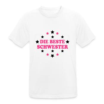 Die beste schwester - Men's Breathable T-Shirt - white - Front - AI Model Male 185 dark (185cm)