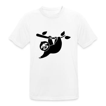 Cartoon Faultier - Tolles Design - Männer T-Shirt atmungsaktiv - Weiß - Vorne - AI Model Male 185 dark (185cm)