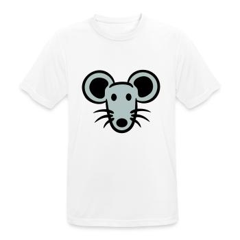 Mouse Mouse Cute Little Rat Rodent Friendly - Men's Breathable T-Shirt - white - Front - AI Model Male 185 dark (185cm)
