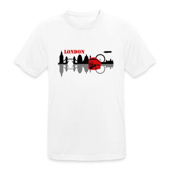 london skyline - Men's Breathable T-Shirt - white - Front - AI Model Male 185 dark (185cm)