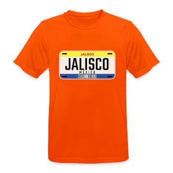 Mexico City tuition Jalisco - Men's Breathable T-Shirt - neon orange - Front - AI Model Male 185 dark (185cm)