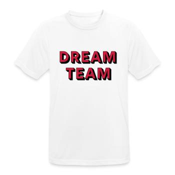 DREAMTEAM - Men's Breathable T-Shirt - white - Front - AI Model Male 185 dark (185cm)