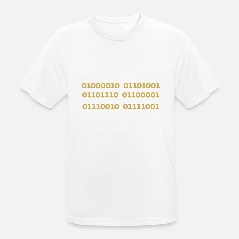 Software engineer code - Männer T-Shirt atmungsaktiv - Weiß