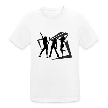 Dancing Dance Music - Men's Breathable T-Shirt - white - Front - AI Model Male 185 dark (185cm)