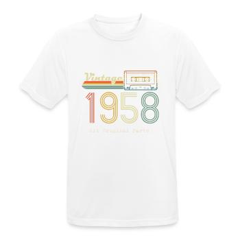 1958 Original 1958 Vintage Vintage Retro Jahrestag - Männer T-Shirt atmungsaktiv - Weiß - Vorne - AI Model Male 185 dark (185cm)