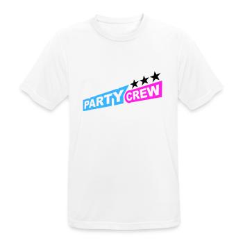 Party Crew Fun Stars Celebrate Team Friends Member - T-shirt respirant Homme - blanc - Devant - AI Model Male 185 dark (185cm)