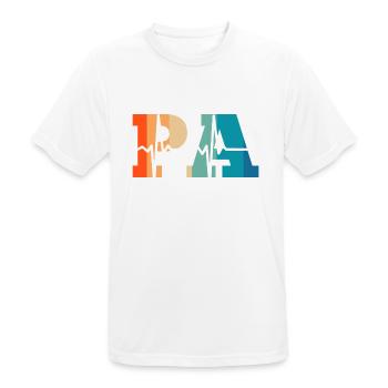 Heartbeat retro physician assistant - Men's Breathable T-Shirt - white - Front - AI Model Male 185 dark (185cm)
