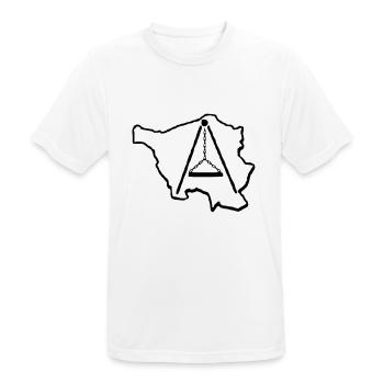 Saarland-Schwenker - Männer T-Shirt atmungsaktiv - Weiß - Vorne - AI Model Male 185 dark (185cm)