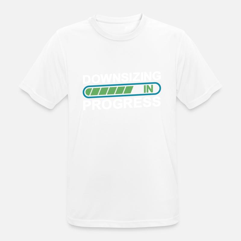 Downsizing In Progress 16 - Männer T-Shirt atmungsaktiv - Weiß