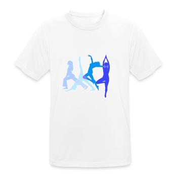 turnierin, yoga,sport,übungen,tänzerin,gymnastik,b - Männer T-Shirt atmungsaktiv - Weiß - Vorne - AI Model Male 185 dark (185cm)
