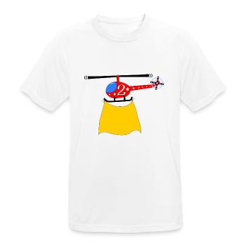 Hélicoptère Anniversaire 2 - T-shirt respirant Homme - blanc - Devant - AI Model Male 185 dark (185cm)