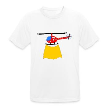 Helicopter Birthday 7 - Men's Breathable T-Shirt - white - Front - AI Model Male 185 dark (185cm)