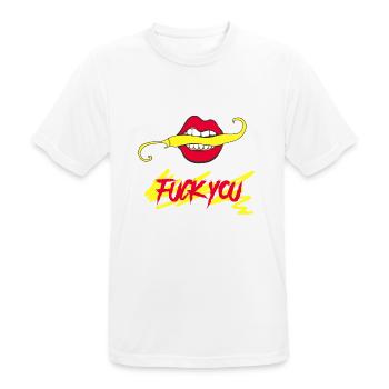 Fick dich - Männer T-Shirt atmungsaktiv - Weiß - Vorne - AI Model Male 185 dark (185cm)