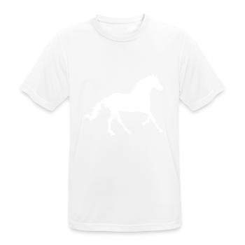 Pferd - Männer T-Shirt atmungsaktiv - Weiß - Vorne - AI Model Male 185 dark (185cm)