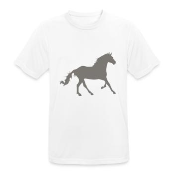 Pferd - Männer T-Shirt atmungsaktiv - Weiß - Vorne - AI Model Male 185 dark (185cm)
