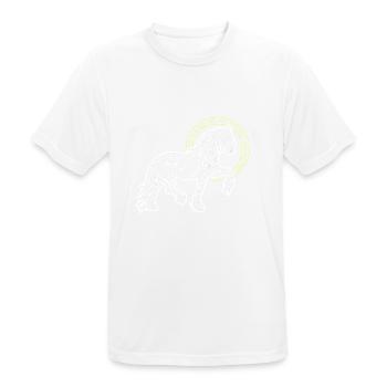 Friese Pferd Stolz Lustig Kreis Goldring Geschenk - Männer T-Shirt atmungsaktiv - Weiß - Vorne - AI Model Male 185 dark (185cm)